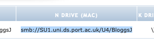 Copy your N drive location